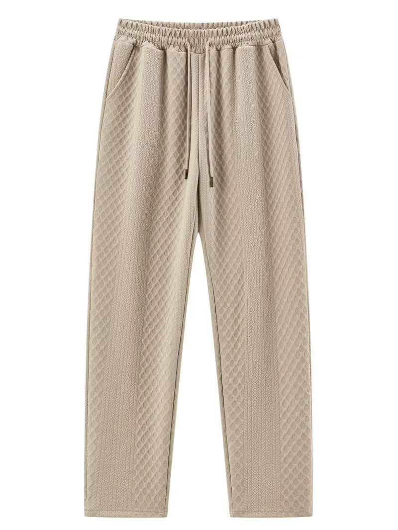 Men's Jacquard Polo and Trouser Lounge Set