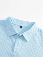 Men's Jacquard Polo and Trouser Lounge Set