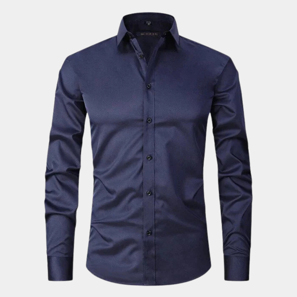 Men's Slim-Fit Stretch Long-Sleeve Dress Shirt – Six Colours