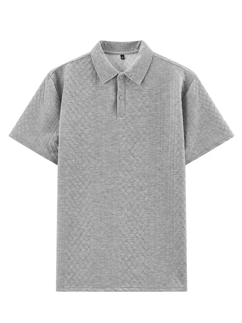Men's Jacquard Polo and Trouser Lounge Set