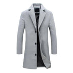 Men's Full-Length Winter Overcoat – Straight Cut