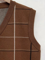 Men's Check Sleeveless Vest
