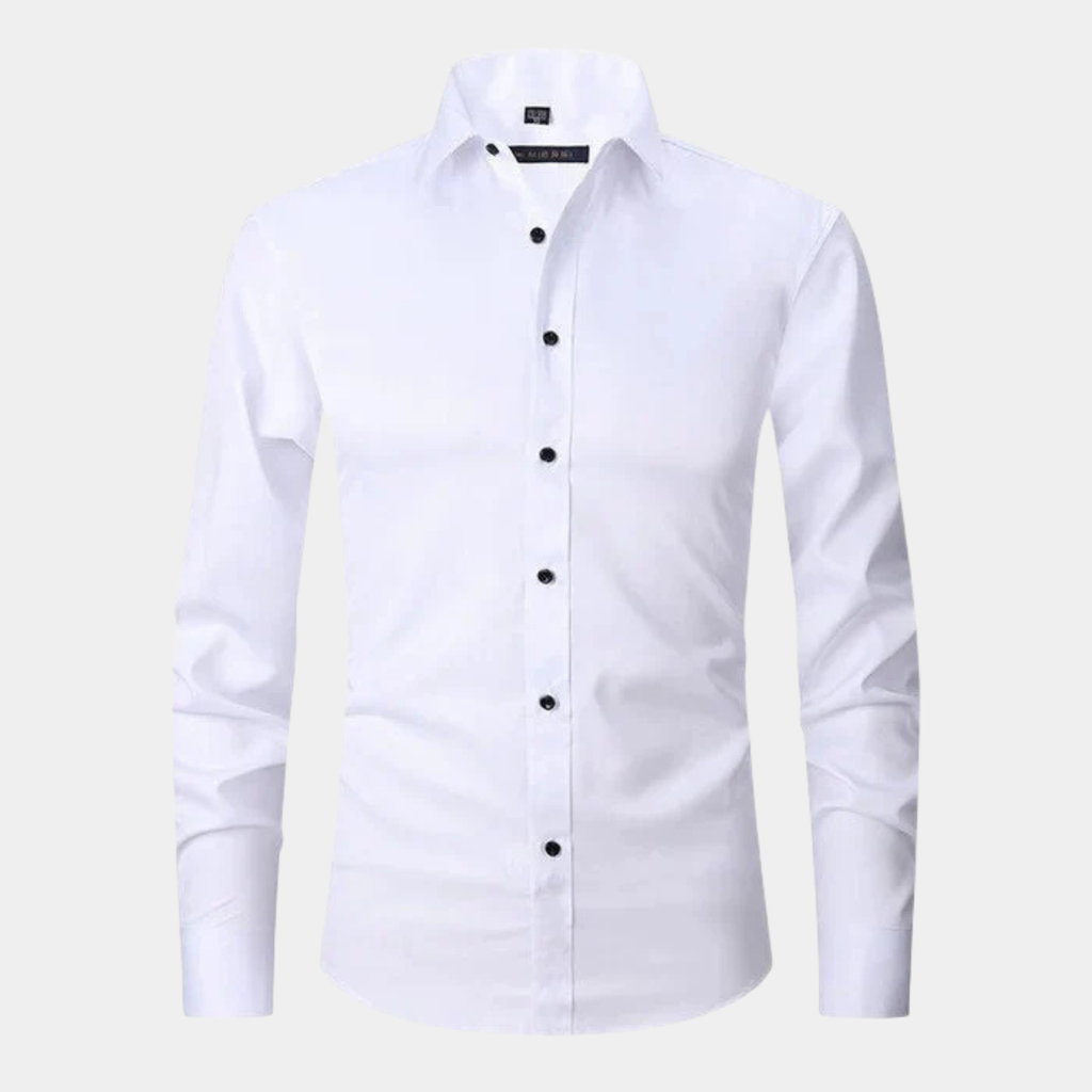 Men's Slim-Fit Stretch Long-Sleeve Dress Shirt – Six Colours