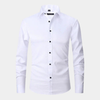 Men's Slim-Fit Stretch Long-Sleeve Dress Shirt – Six Colours