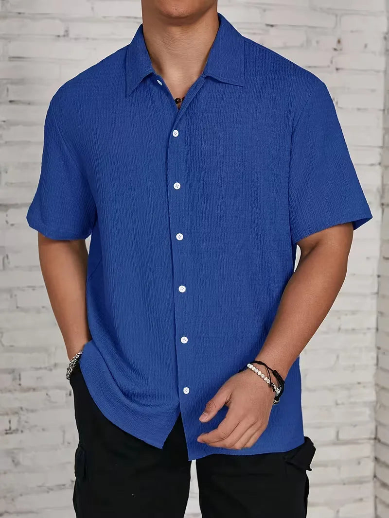 Men's Textured Short Sleeve Shirt