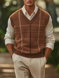 Men's Check Sleeveless Vest