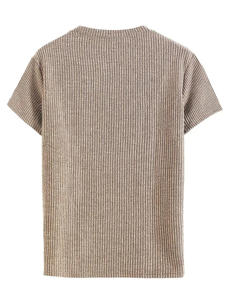 Men's Knitted Jacquard T-Shirt