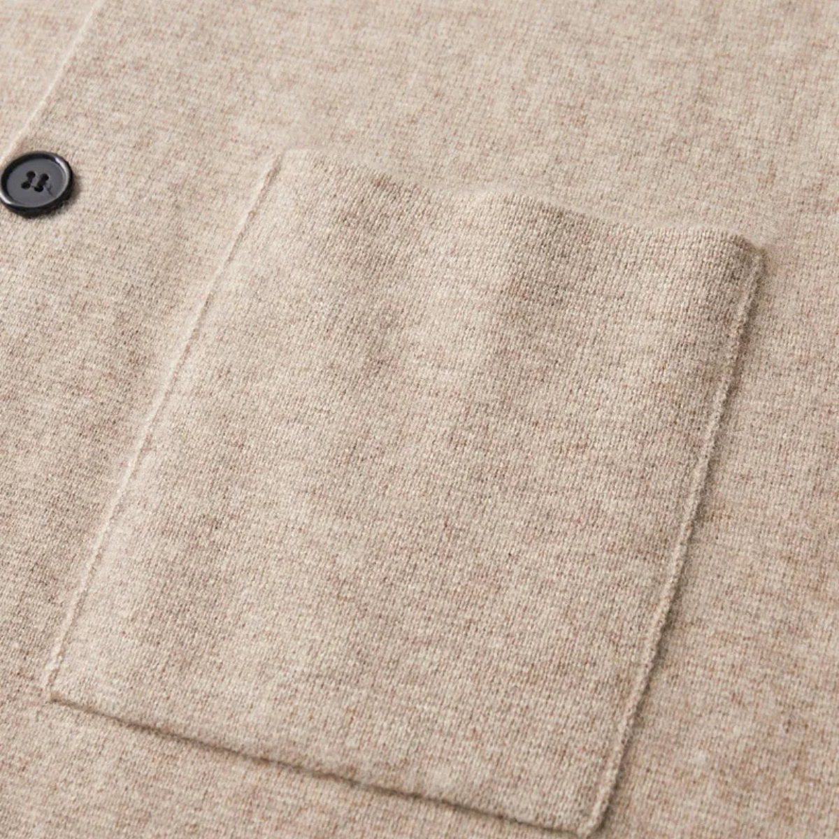 Men's Soft Wool-Blend Knit Cardigan with Suit Collar