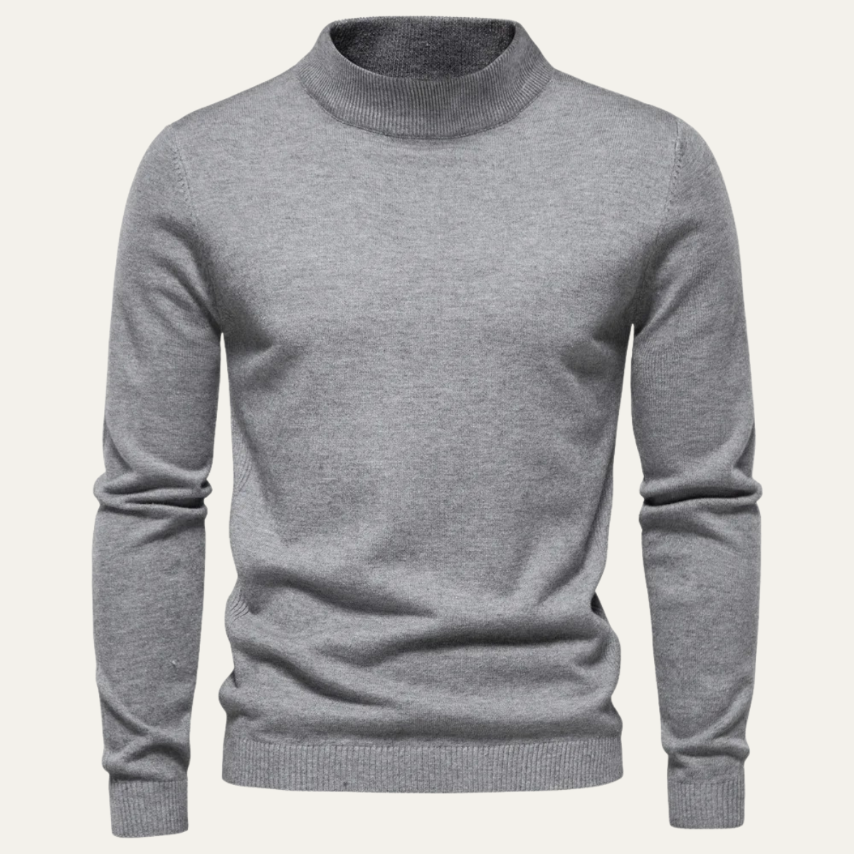 Men's Slim-Fit Turtleneck Jumper – Cotton-Blend Knit
