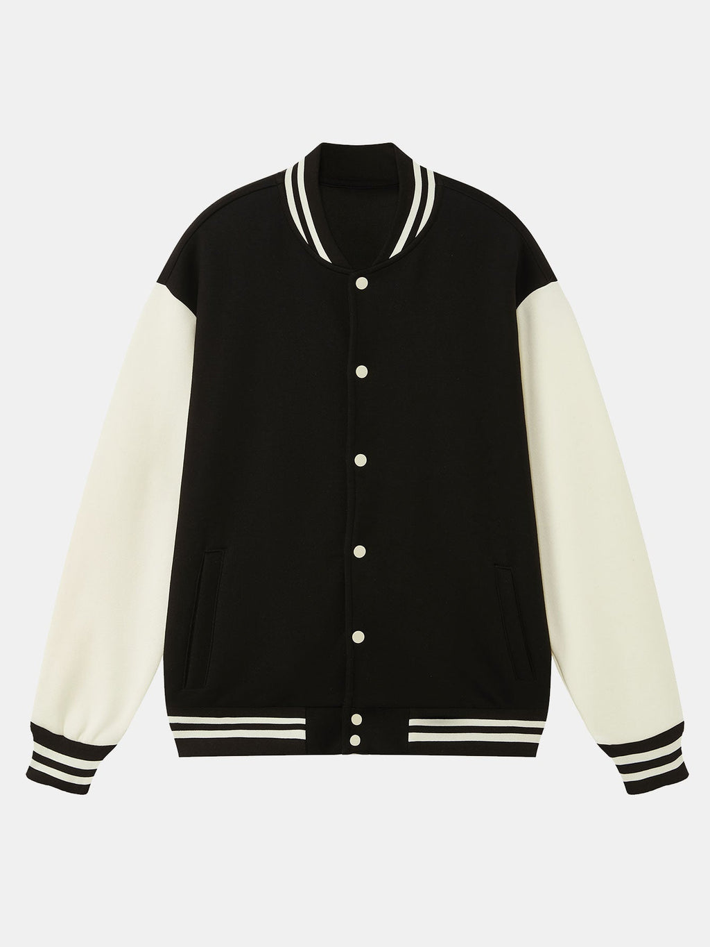Men's Contrast Sleeve Varsity Baseball Jacket