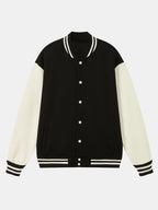 Men's Contrast Sleeve Varsity Baseball Jacket