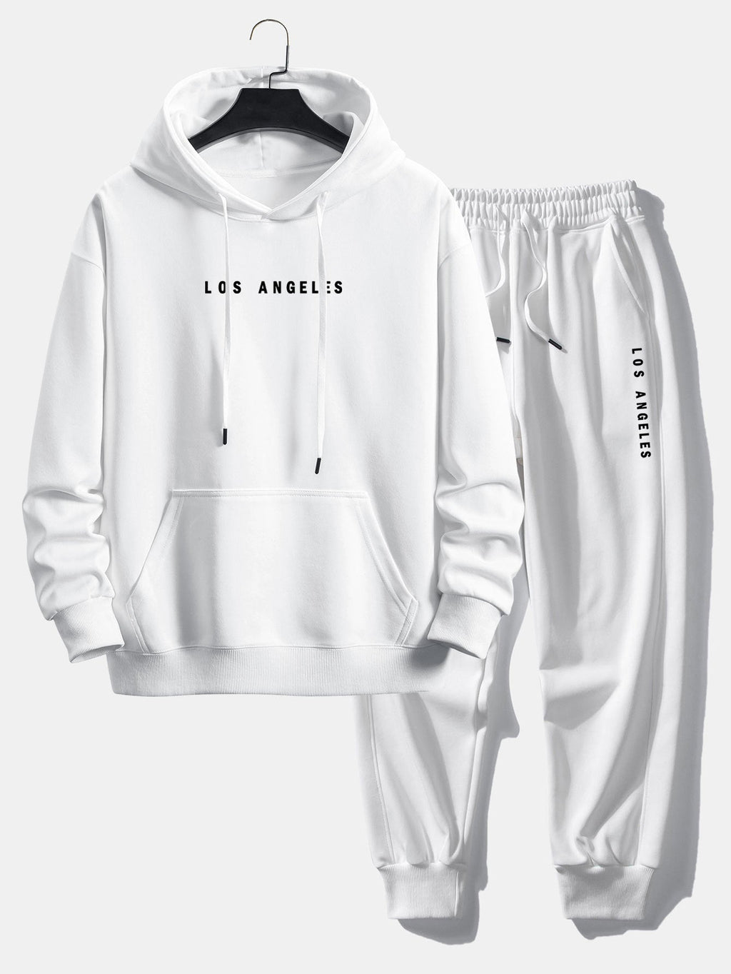 Men's Relaxed Cotton Blend Hoodie Tracksuit