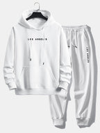 Men's Relaxed Cotton Blend Hoodie Tracksuit
