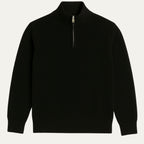 Men's Cotton Quarter-Zip Jumper – Ribbed Collar