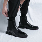Men's Chelsea Boots – Elastic Side Panels, Red Sole