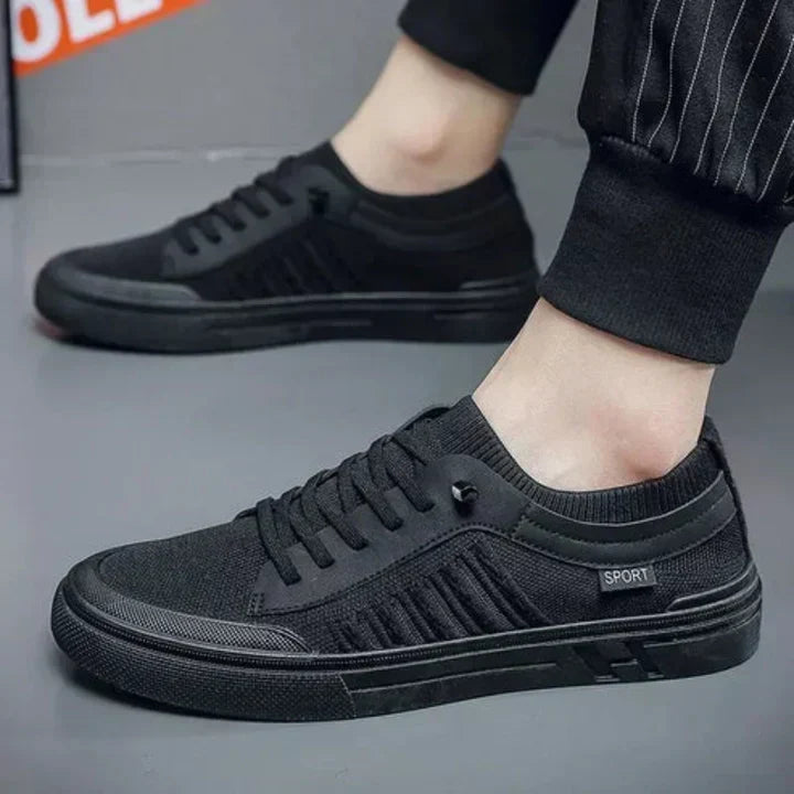 Men's Breathable Low-Top Sneakers – Lace-Up Casual Trainers
