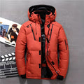 Men's Hooded Down Winter Jacket – Water-Resistant Multi-Zip Outerwear
