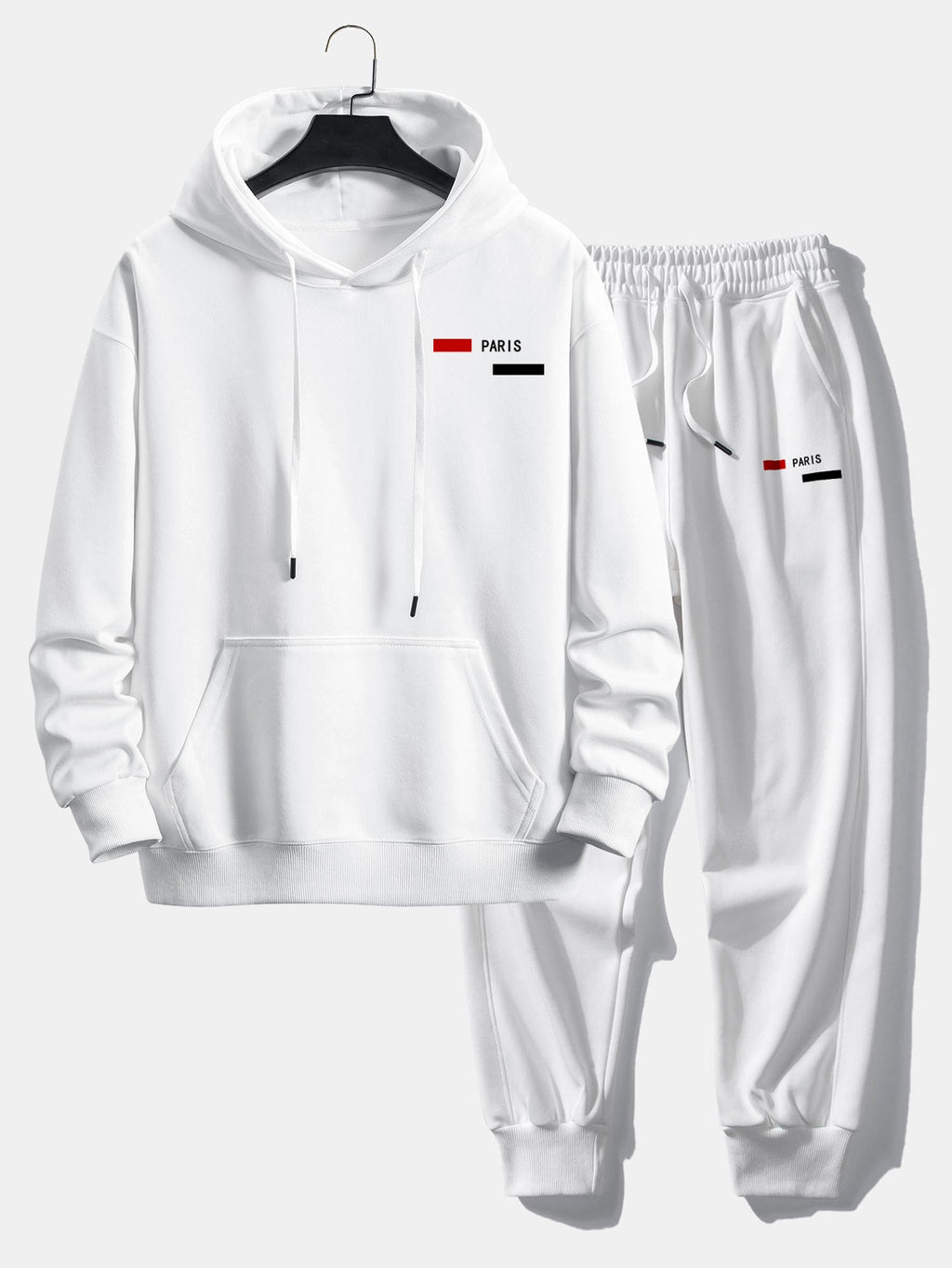 Men's Relaxed Fit Tracksuit – Cotton Blend Hoodie and Joggers