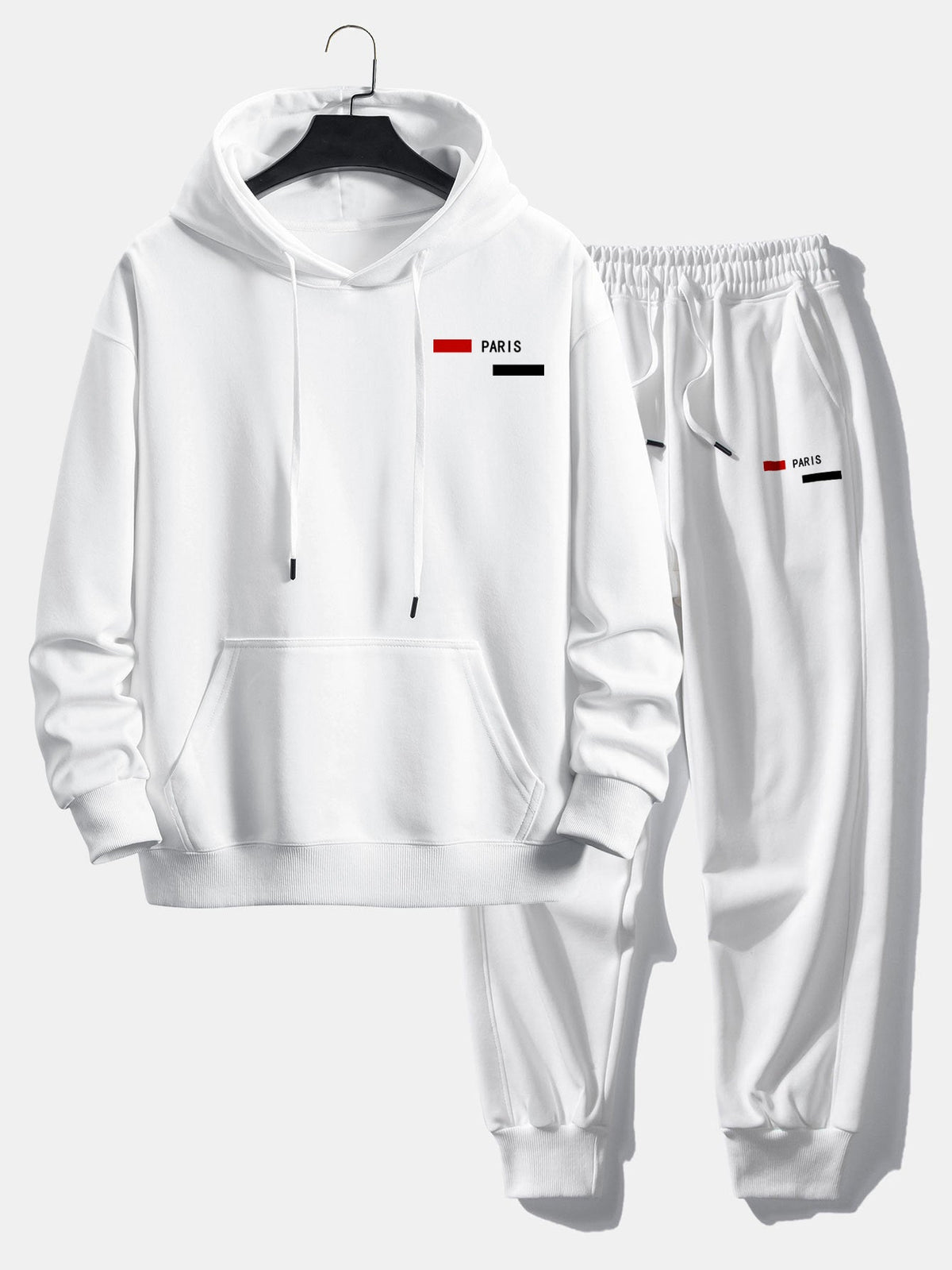 Men's Relaxed Fit Tracksuit – Cotton Blend Hoodie and Joggers