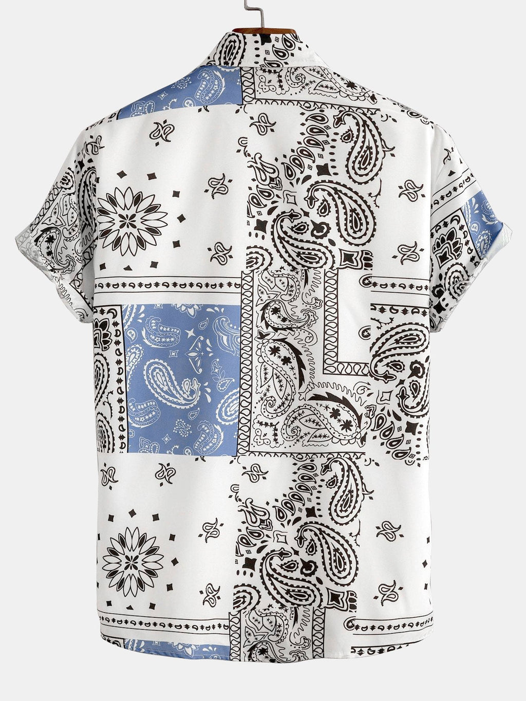 Men's Paisley Print Shirt with Button Placket