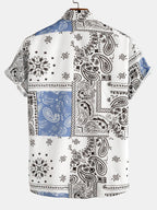 Men's Paisley Print Shirt with Button Placket