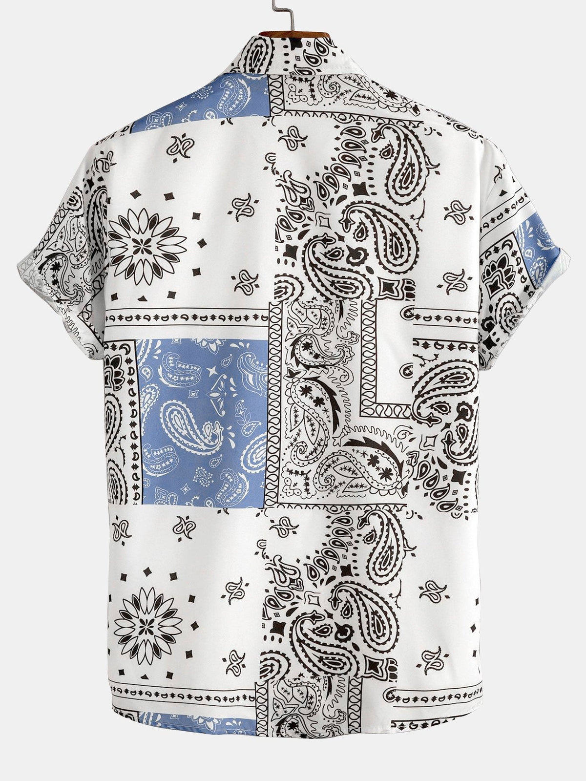Men's Paisley Print Shirt with Button Placket