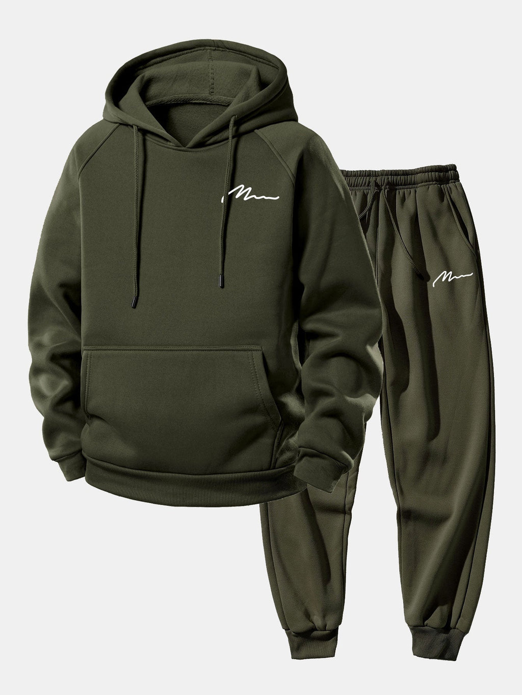 Men's Pullover Hoodie Tracksuit – Relaxed Polyester Jogger Co-Ord