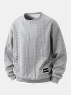 Men's Cable Textured Jacquard Sweatshirt