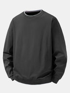 Men's Cotton Blend Layered Crew Neck Sweatshirt