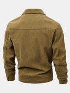 Men's Corduroy Trucker Jacket with Chest Pockets