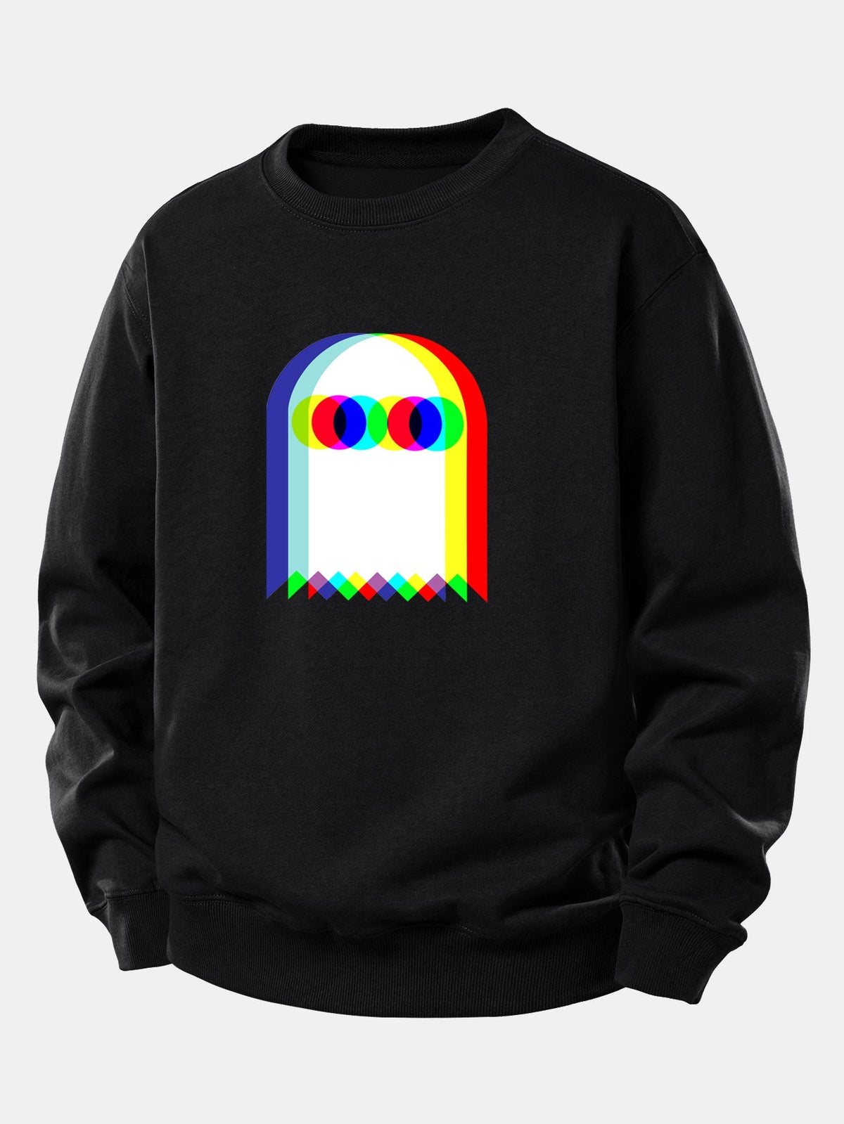 Men's Relaxed Fit Graphic Sweatshirt – Playful Printed Crew Neck Pullover