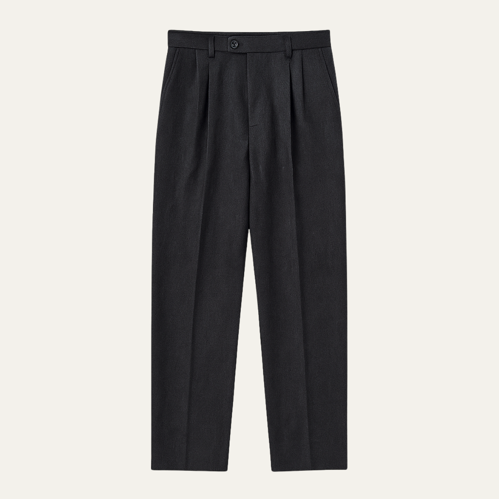 Men's Tailored Pleated Trousers – Relaxed Vintage Fit