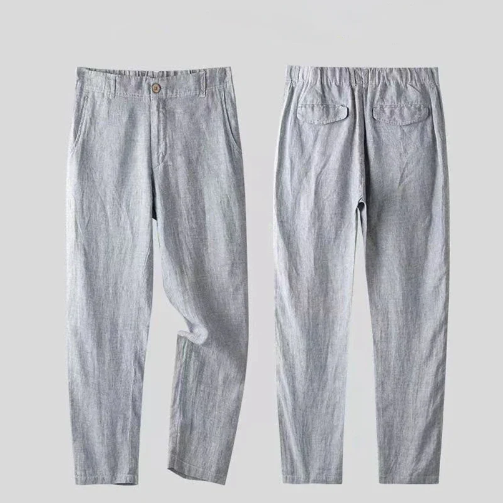 Men's Pure Linen Suit Set – Lightweight Shirt and Trousers