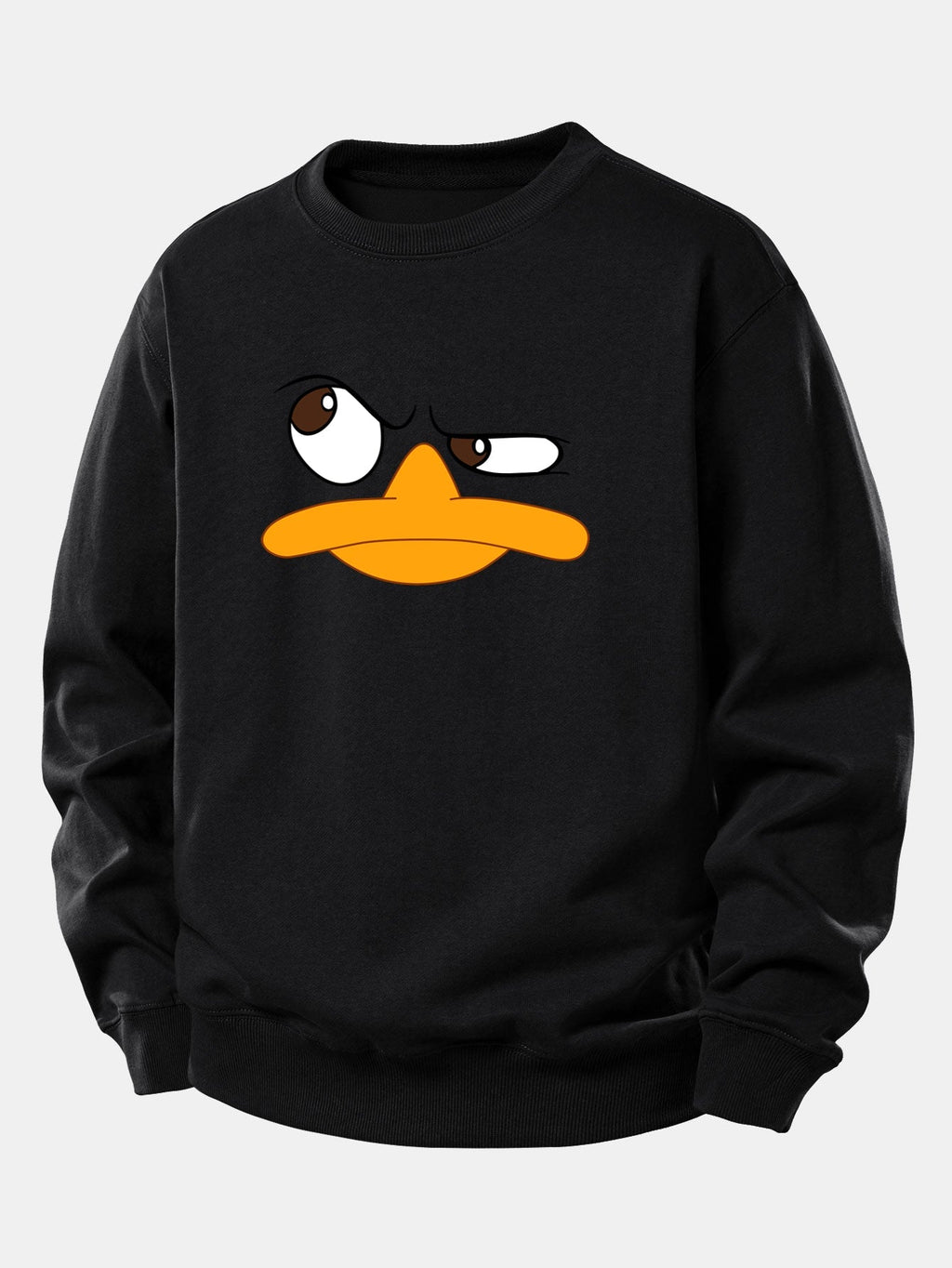 Men's Relaxed Fit Printed Crew Neck Sweatshirt
