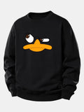 Men's Relaxed Fit Printed Crew Neck Sweatshirt