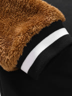 Men's Plush Appliqué Crew Neck Sweatshirt