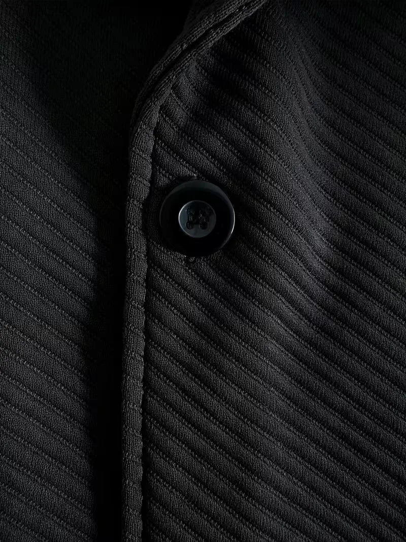 Men's Blazer with Knitted Texture