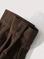 Men's Ribbed Long Sleeve Shirt with Chest Pocket