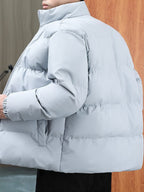 Men's Padded Stand-Collar Winter Jacket – Thick Insulated Outerwear