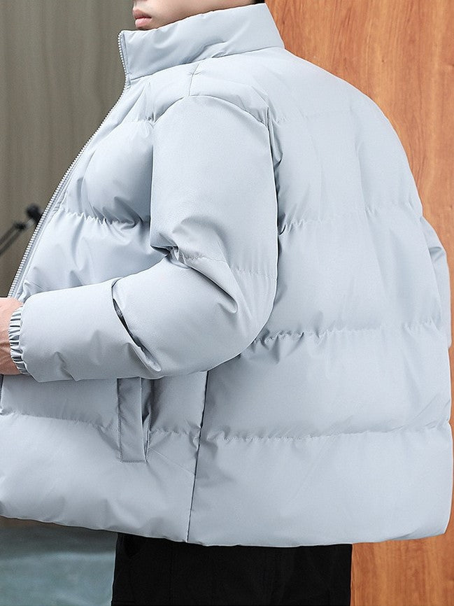 Men's Padded Stand-Collar Winter Jacket – Thick Insulated Outerwear