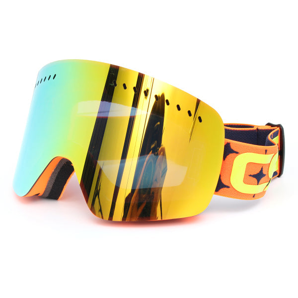 Men's Mirrored Ski Goggles – Anti-Fog Dual-Lens Snowboard and Motocross
