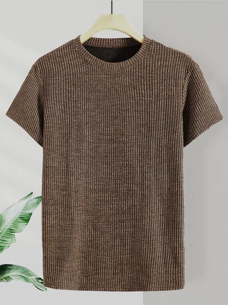 Men's Knitted Jacquard T-Shirt