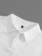 Men's Jacquard Polo and Trouser Lounge Set