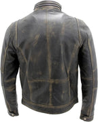 Men's Insulated Vintage Nappa leather-look Biker Jacket