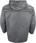 Men's Fleece-Lined Hooded Winter Coat with Flap Pockets