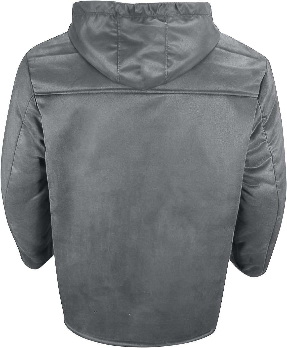 Men's Fleece-Lined Hooded Winter Coat with Flap Pockets