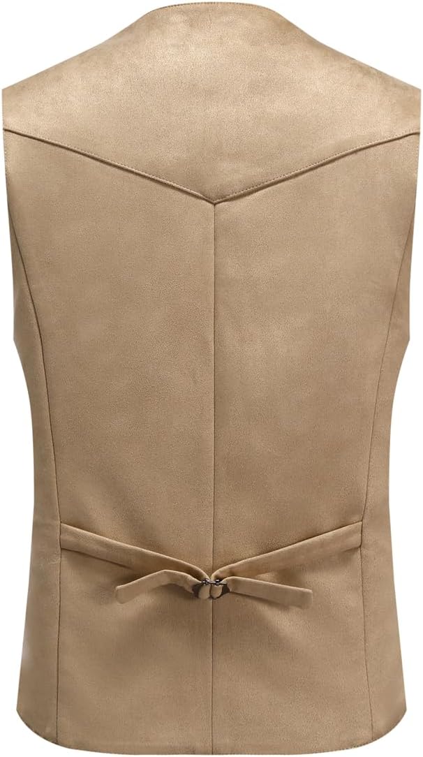Men's Vintage Western suede-look Waistcoat