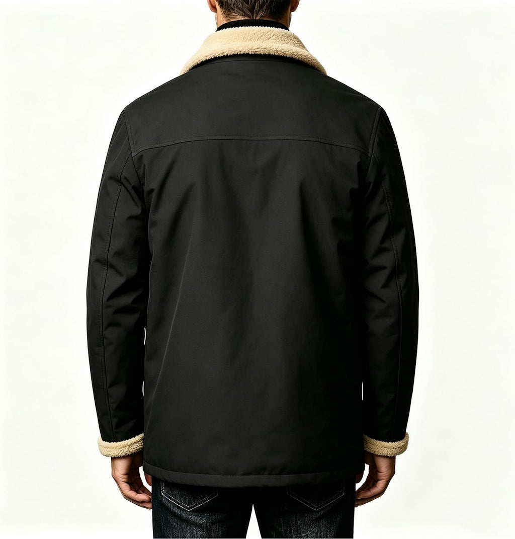 Men's Sherpa-Lined Utility Winter Jacket