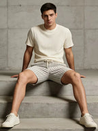 Men's Striped Drawstring Shorts