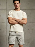 Men's Striped Drawstring Shorts